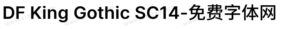 DF King Gothic SC14字体转换